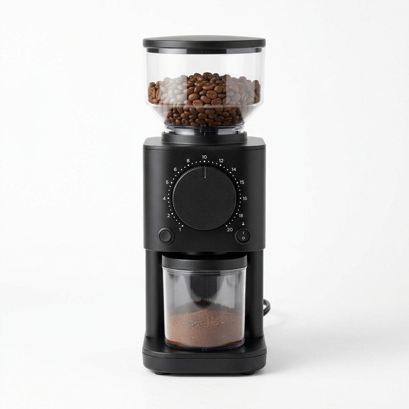 CremaHome conical burr coffee grinder with 40 grind settings